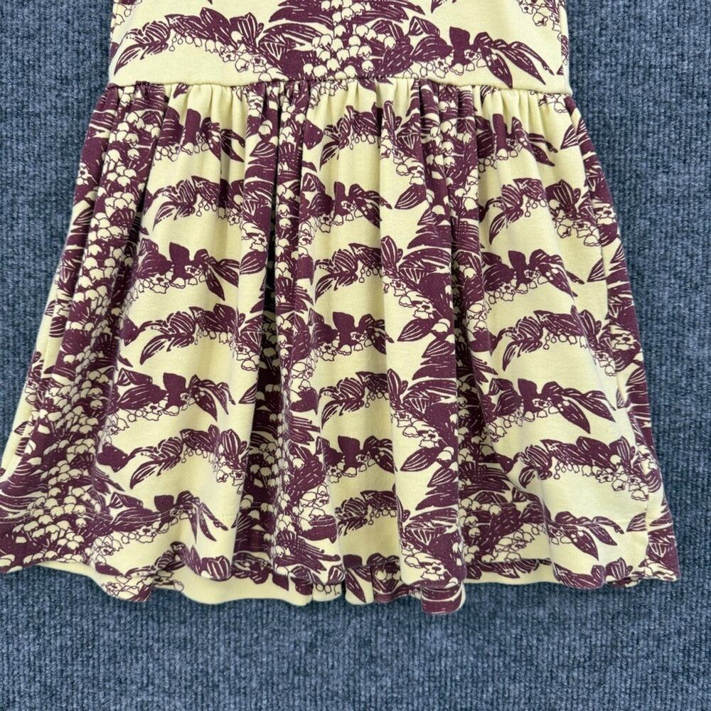 Kate Quinn Girls Sun Dress Size 5 Chili Wisteria Vine Tie Shoulders Button Front - Picture 8 of 10